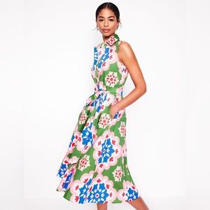 Amy Sleeveless Shirt Dress-Multi, Bloom Geo